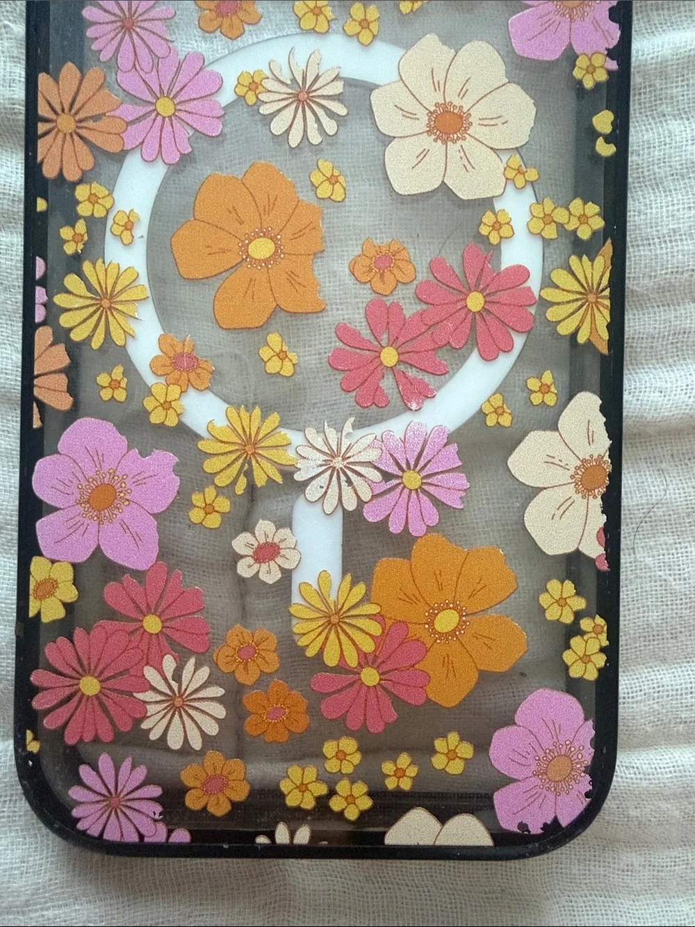 Casetify Floral iPhone Case - Pink, Orange, Yellow & Cream Flowers